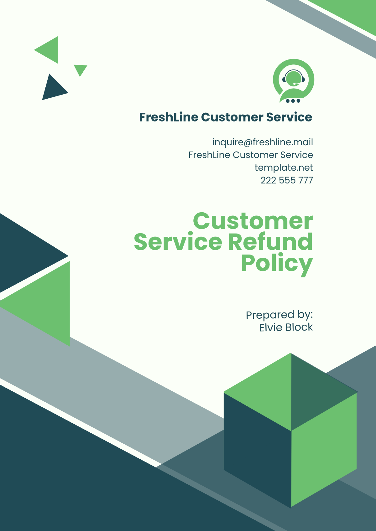 Customer Service Refund Policy Template - Edit Online & Download