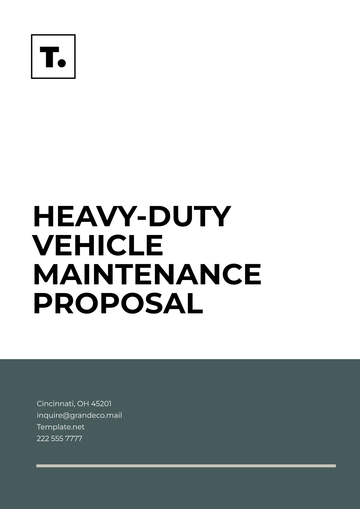 Heavy-Duty Vehicle Maintenance Proposal Template - Edit Online & Download