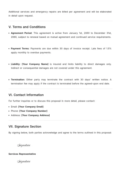 Free Heavy-Duty Vehicle Maintenance Proposal Template to Edit Online