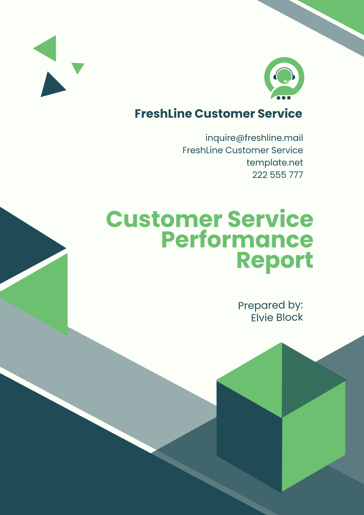 Customer Service Performance Report Template - Edit Online & Download