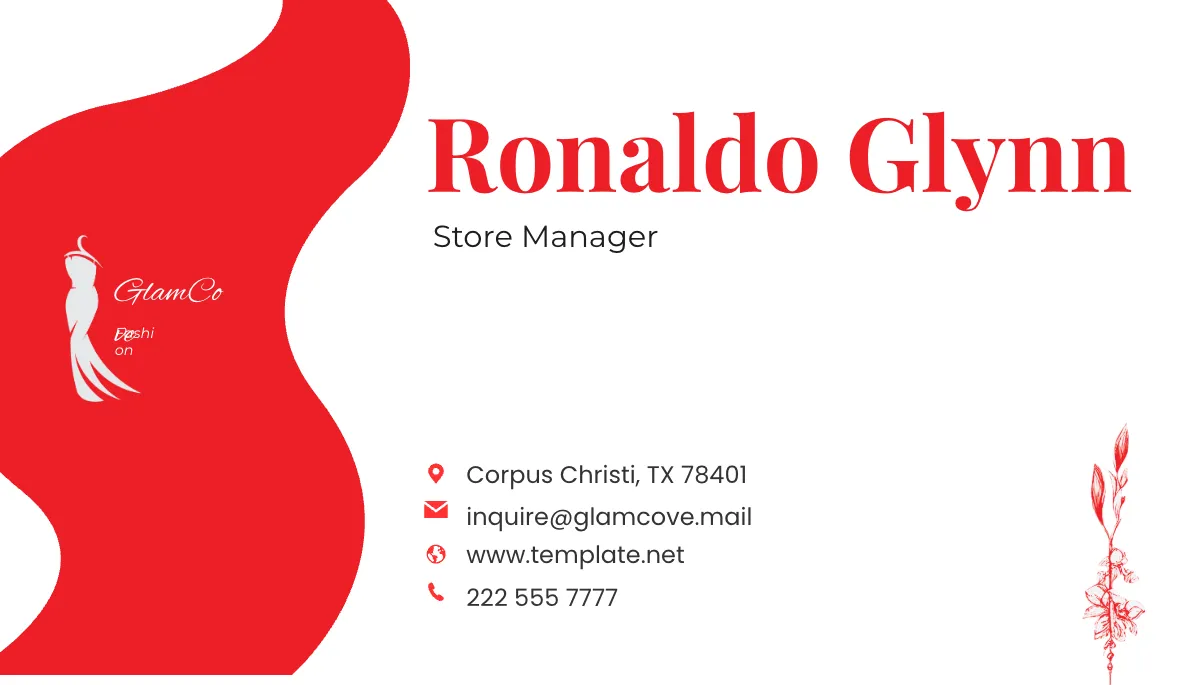 Free Fashion Visiting Card Template to Edit Online