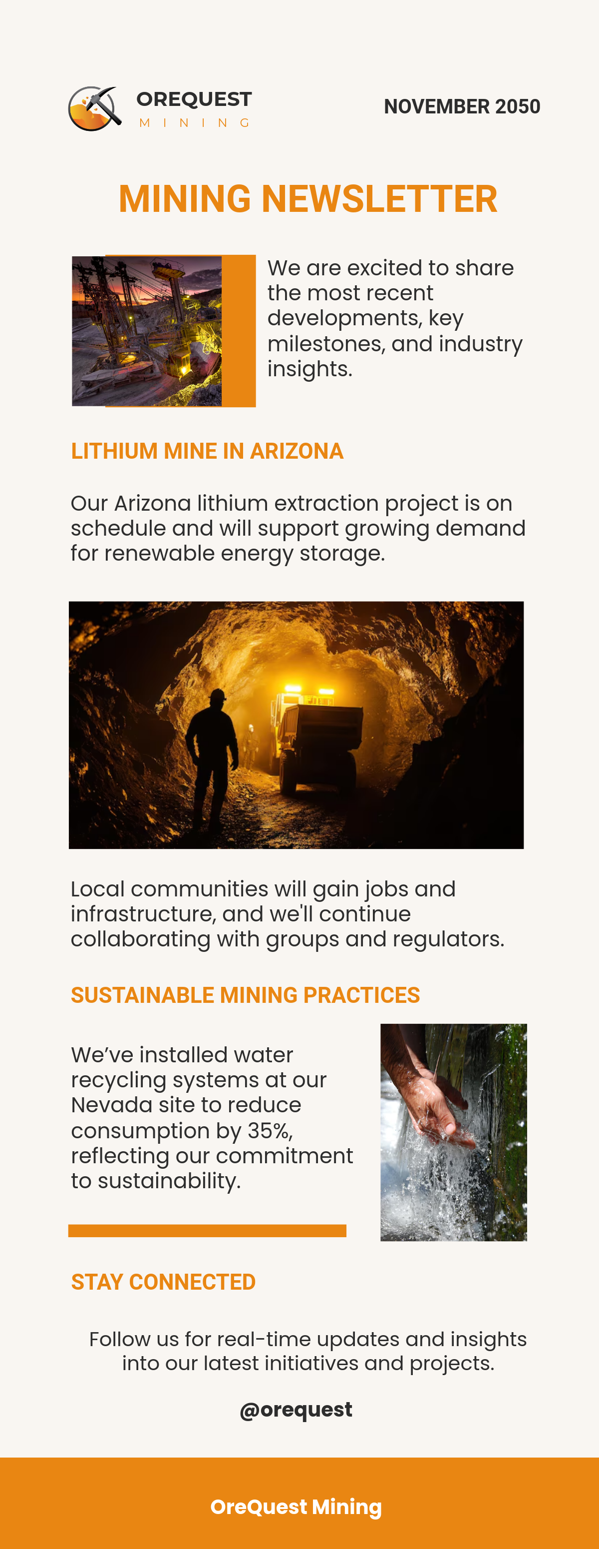 Mining Newsletter Template - Edit Online & Download