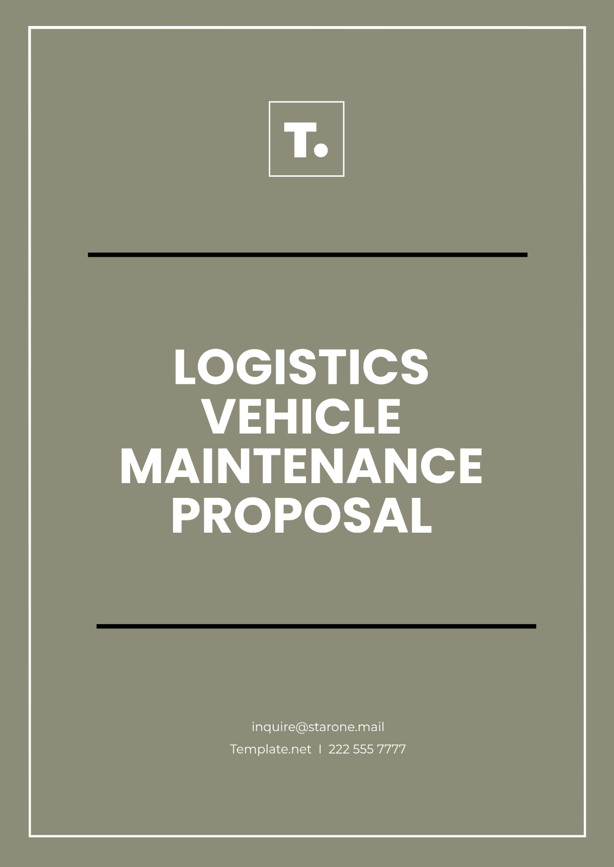 Logistics Vehicle Maintenance Proposal Template - Edit Online & Download