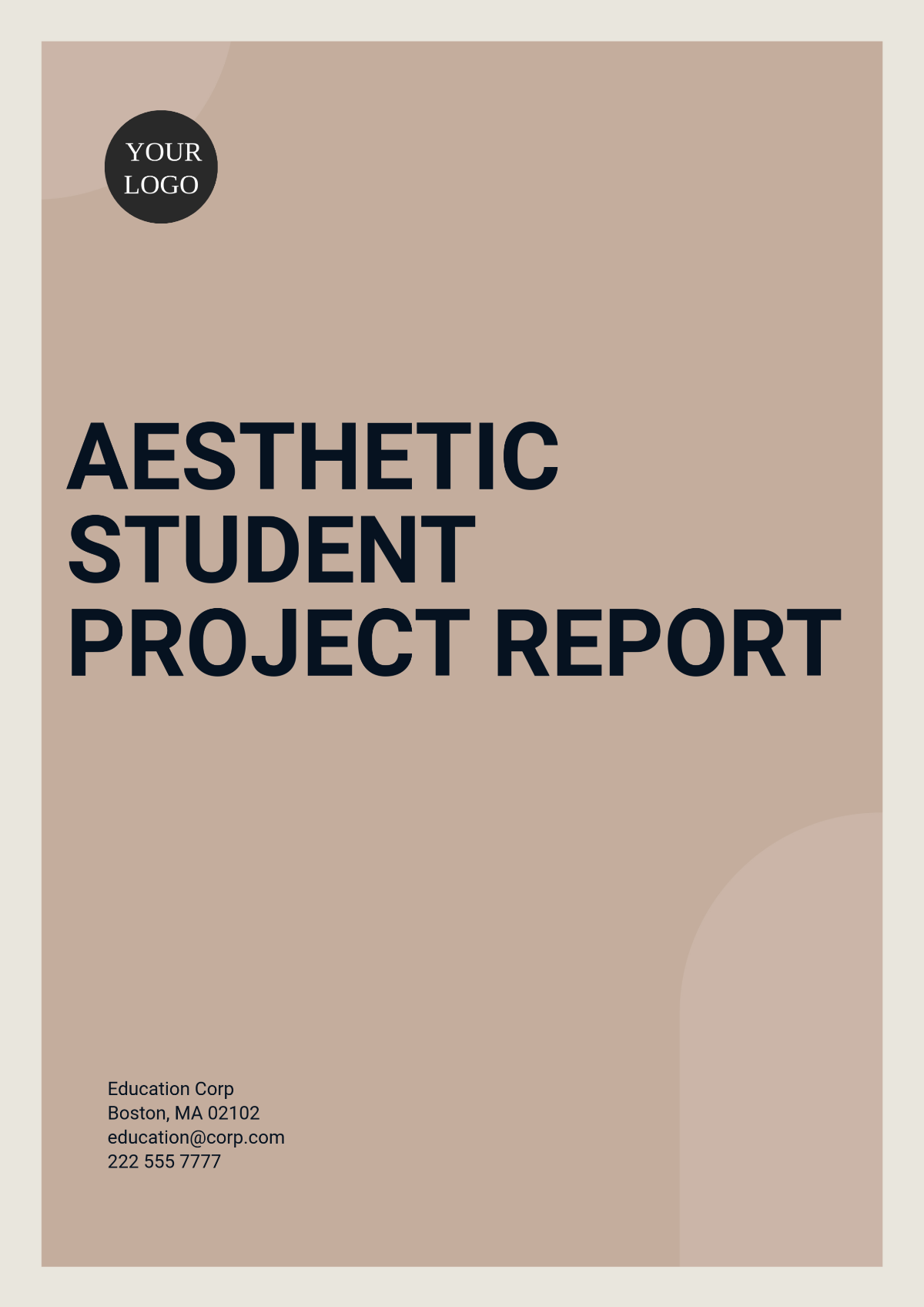 Aesthetic Student Project Report Template - Edit Online & Download