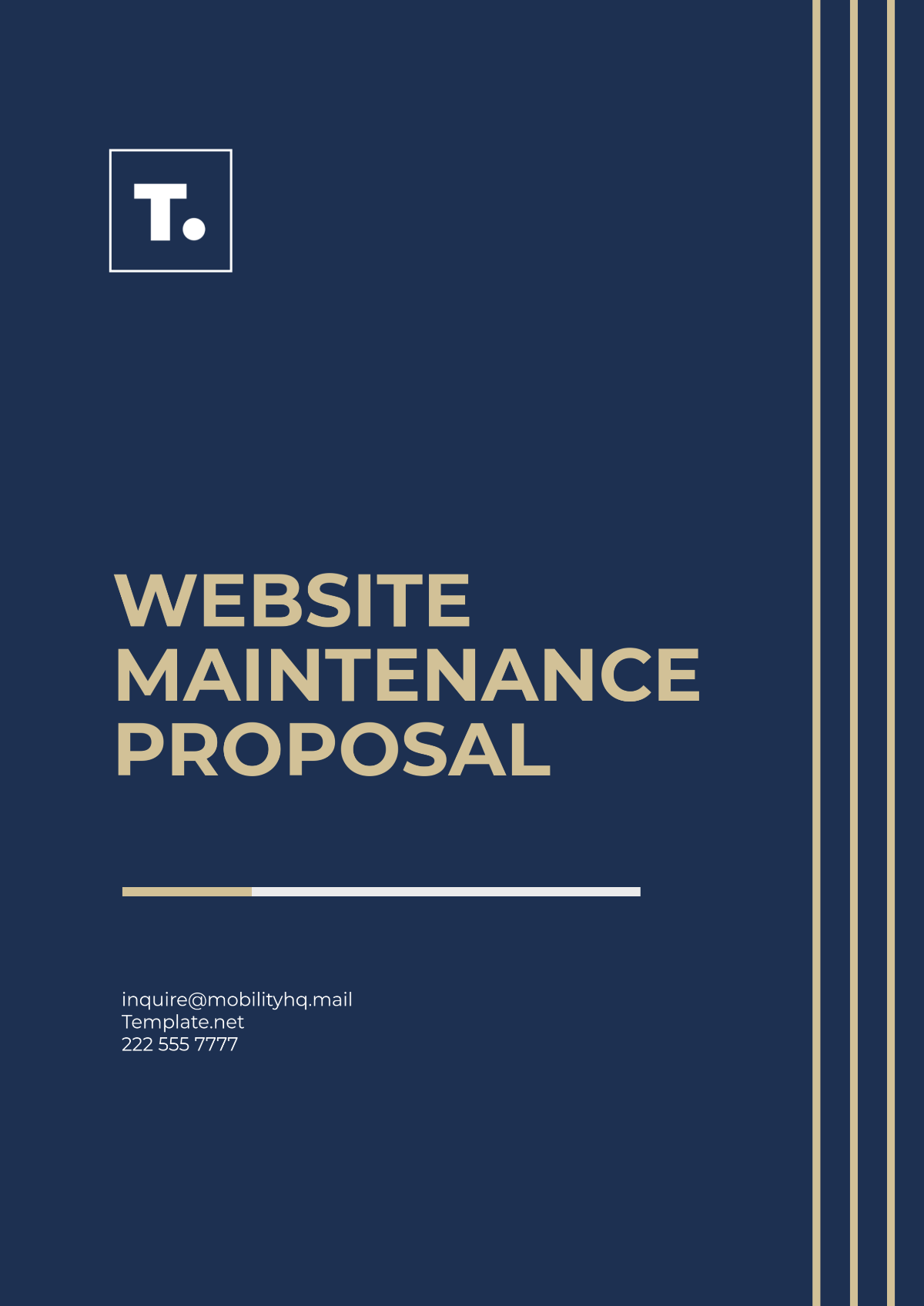 Website Maintenance Proposal Template - Edit Online & Download