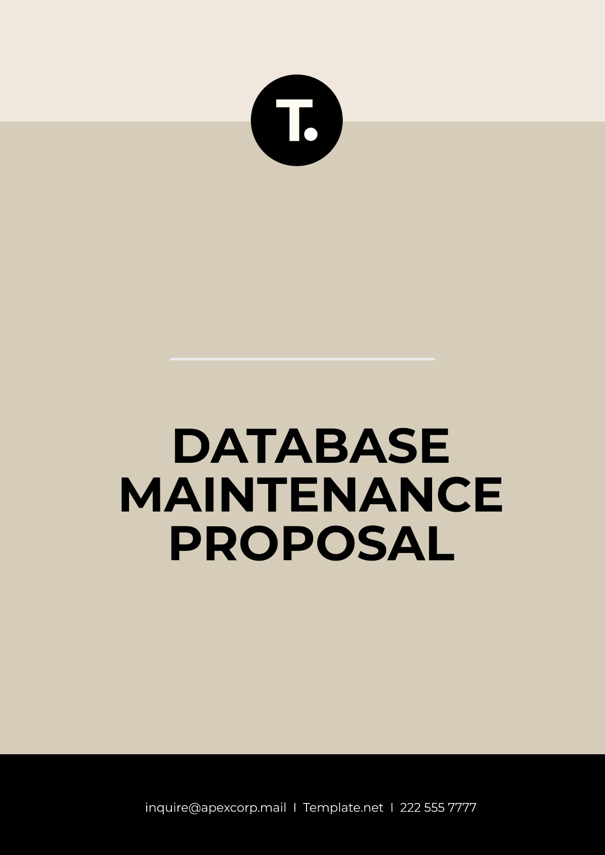 Database Maintenance Proposal Template - Edit Online & Download