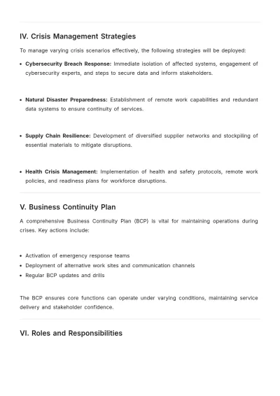 Free Crisis Management Maintenance Proposal Template to Edit Online