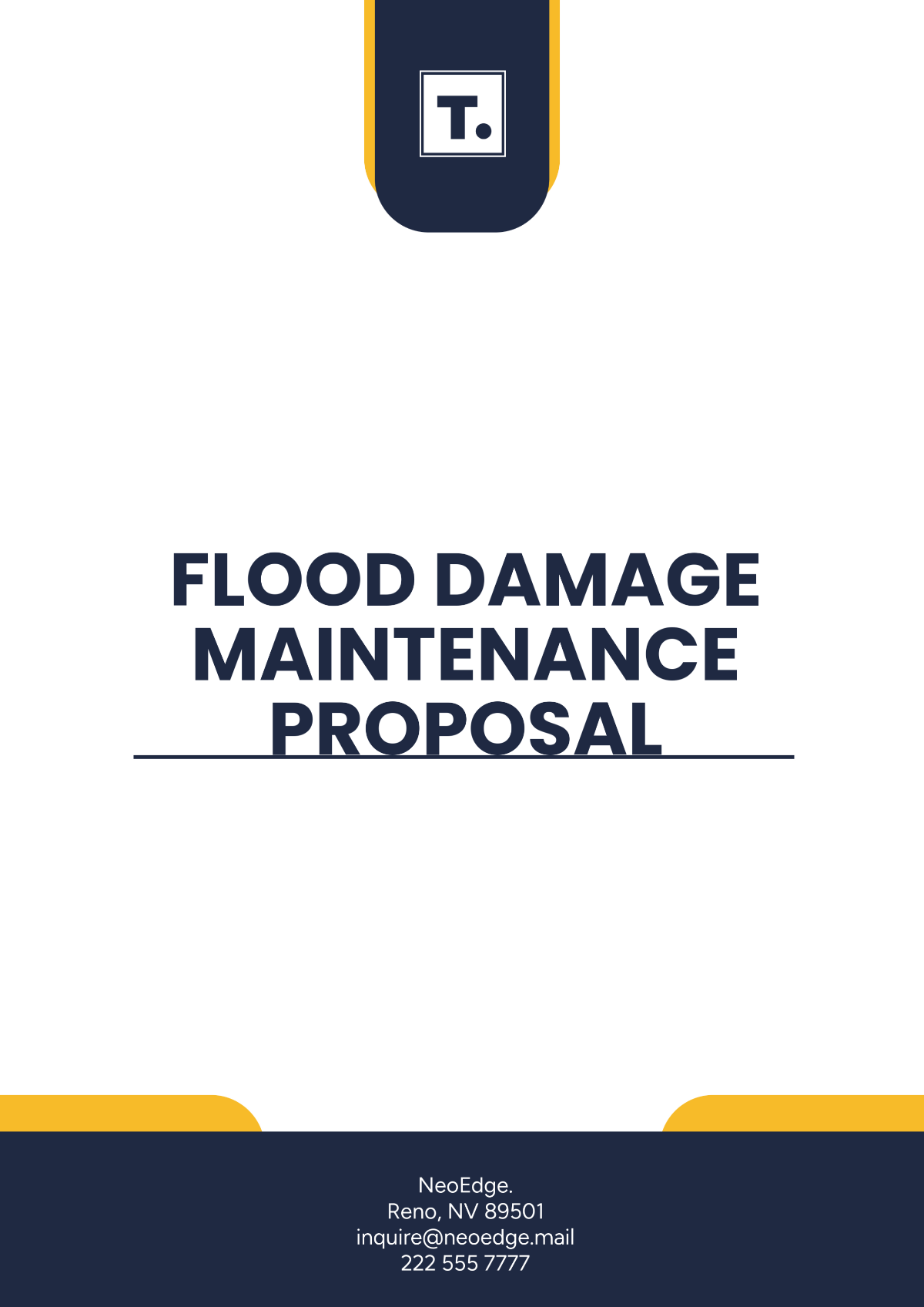 Flood Damage Maintenance Proposal Template - Edit Online & Download