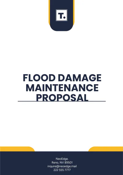 Free Flood Damage Maintenance Proposal Template to Edit Online