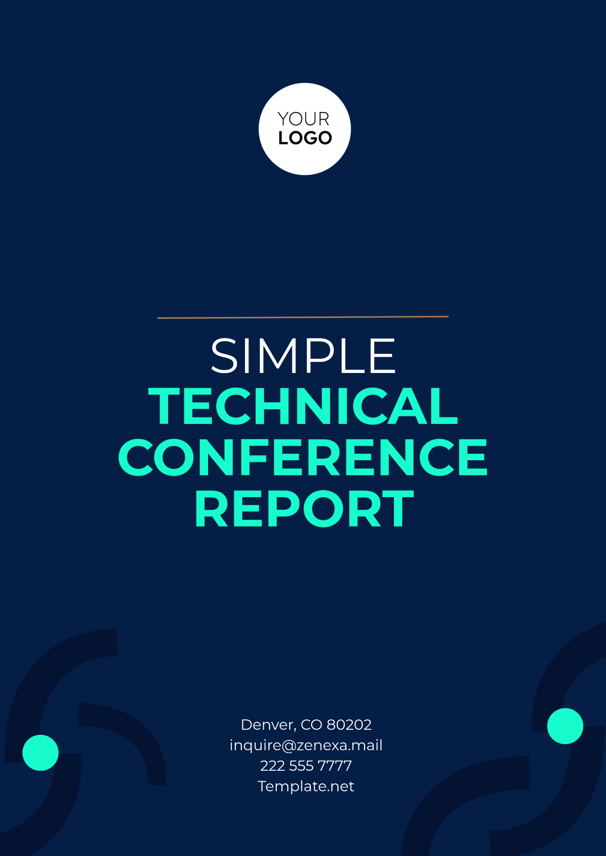 Free Simple Technical Conference Report Template