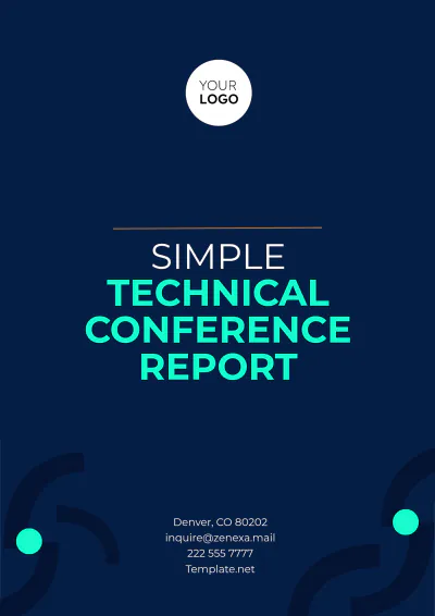 Free Simple Technical Conference Report Template to Edit Online