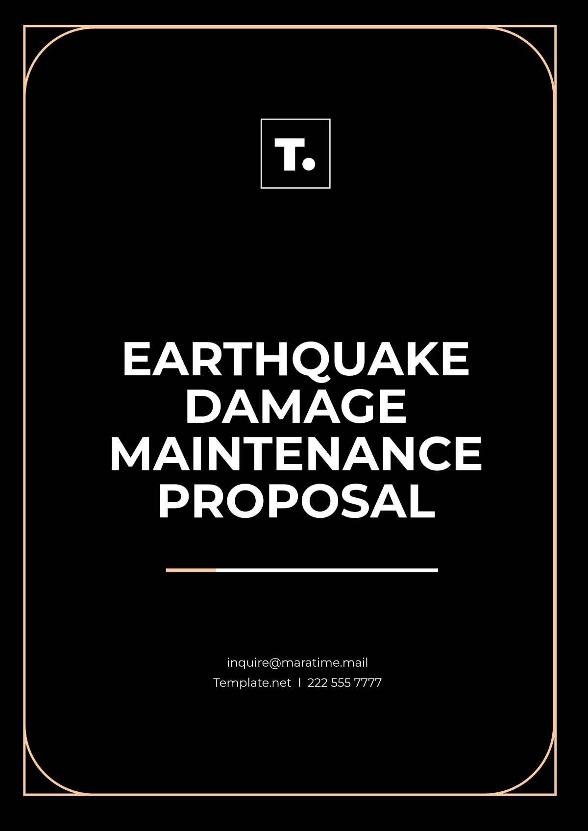 Earthquake Damage Maintenance Proposal Template - Edit Online & Download