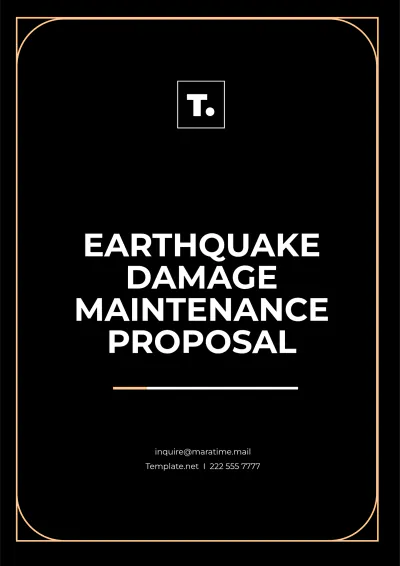 Free Earthquake Damage Maintenance Proposal Template to Edit Online