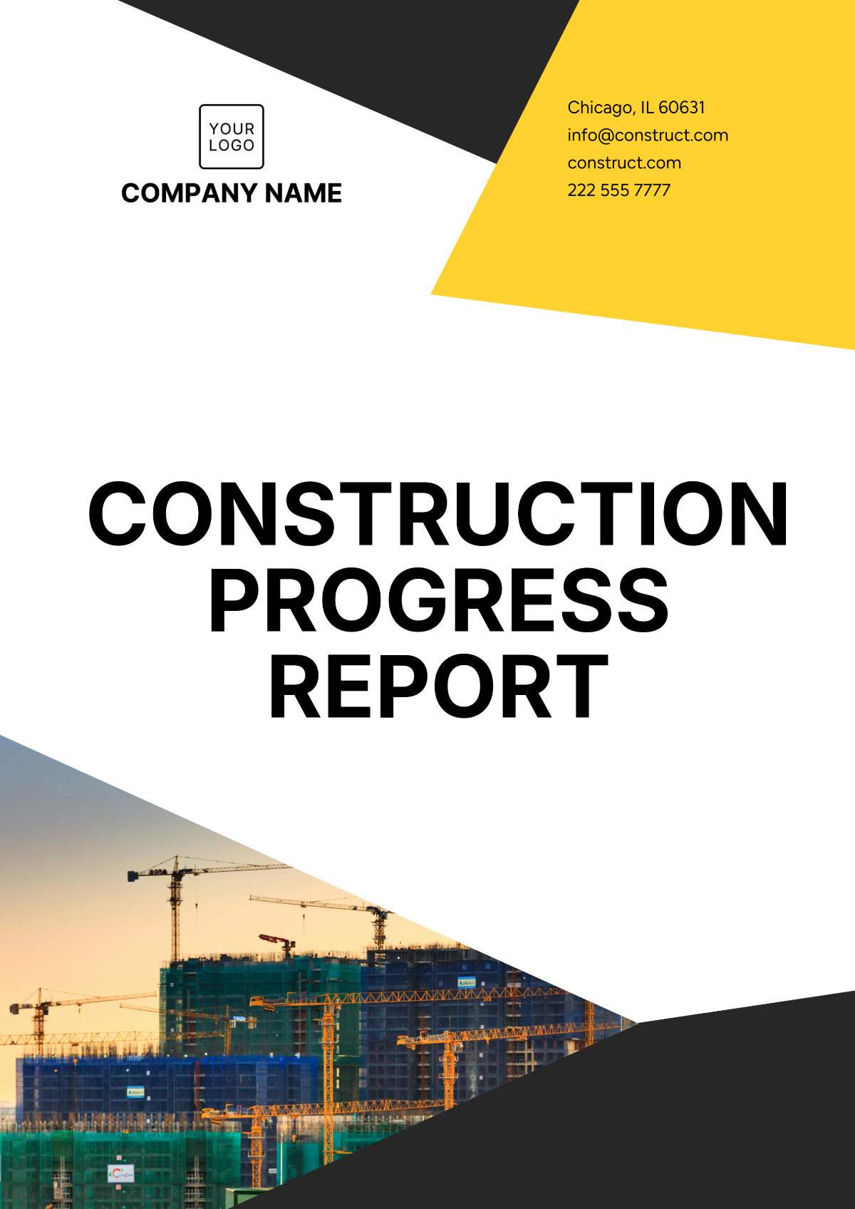 Construction Progress Report Template - Edit Online & Download