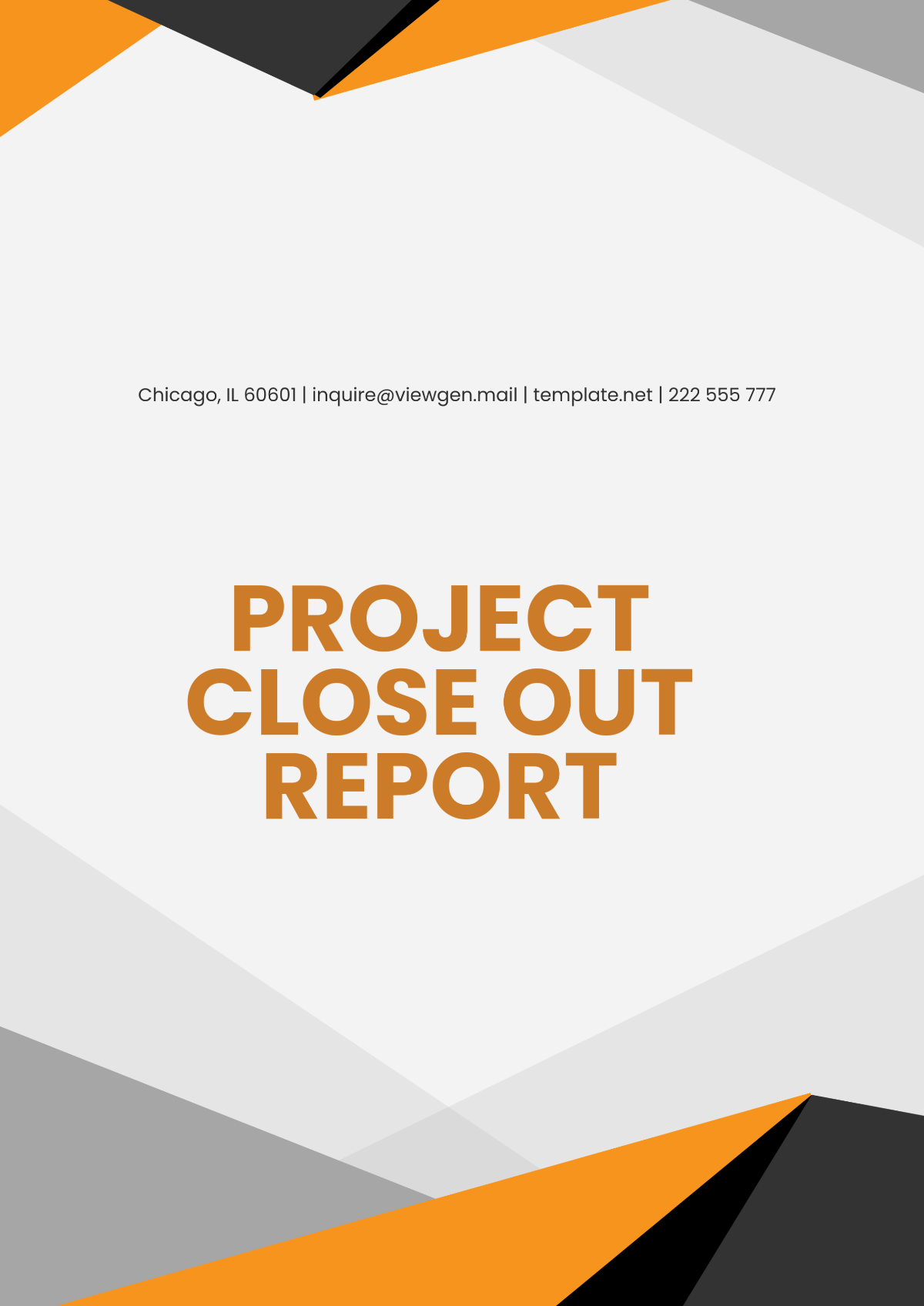 Project Close-Out Report Template - Edit Online & Download