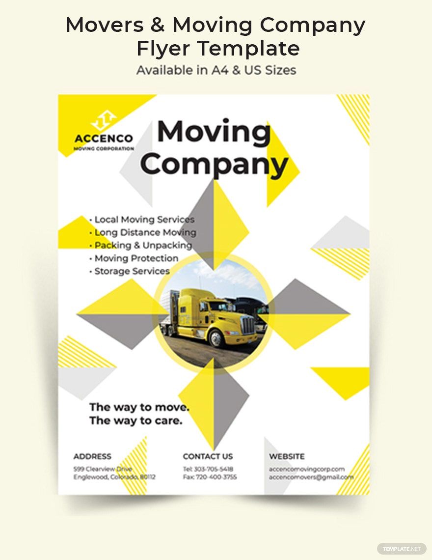 Movers & Moving Company Flyer Template