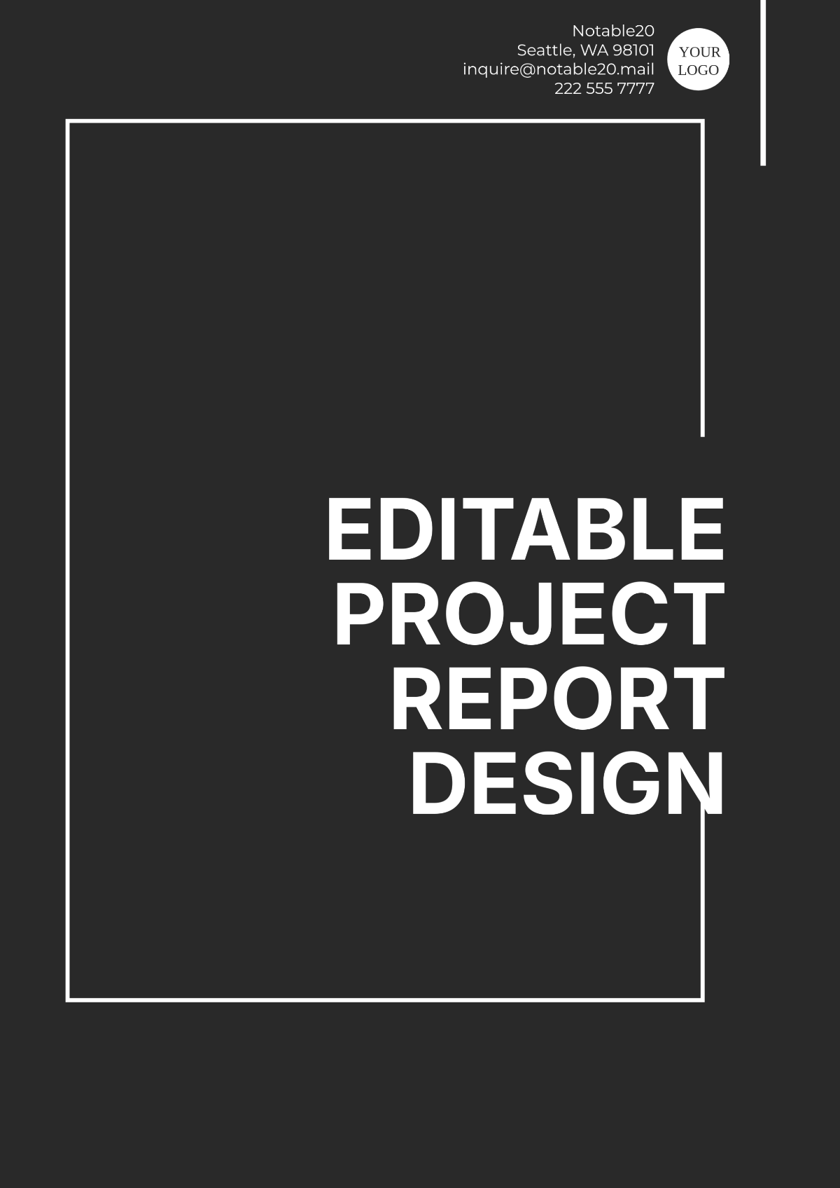 Editable Project Report Design Template - Edit Online & Download