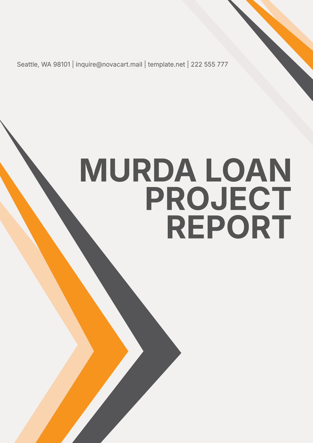 Mudra Loan Project Report Template - Edit Online & Download