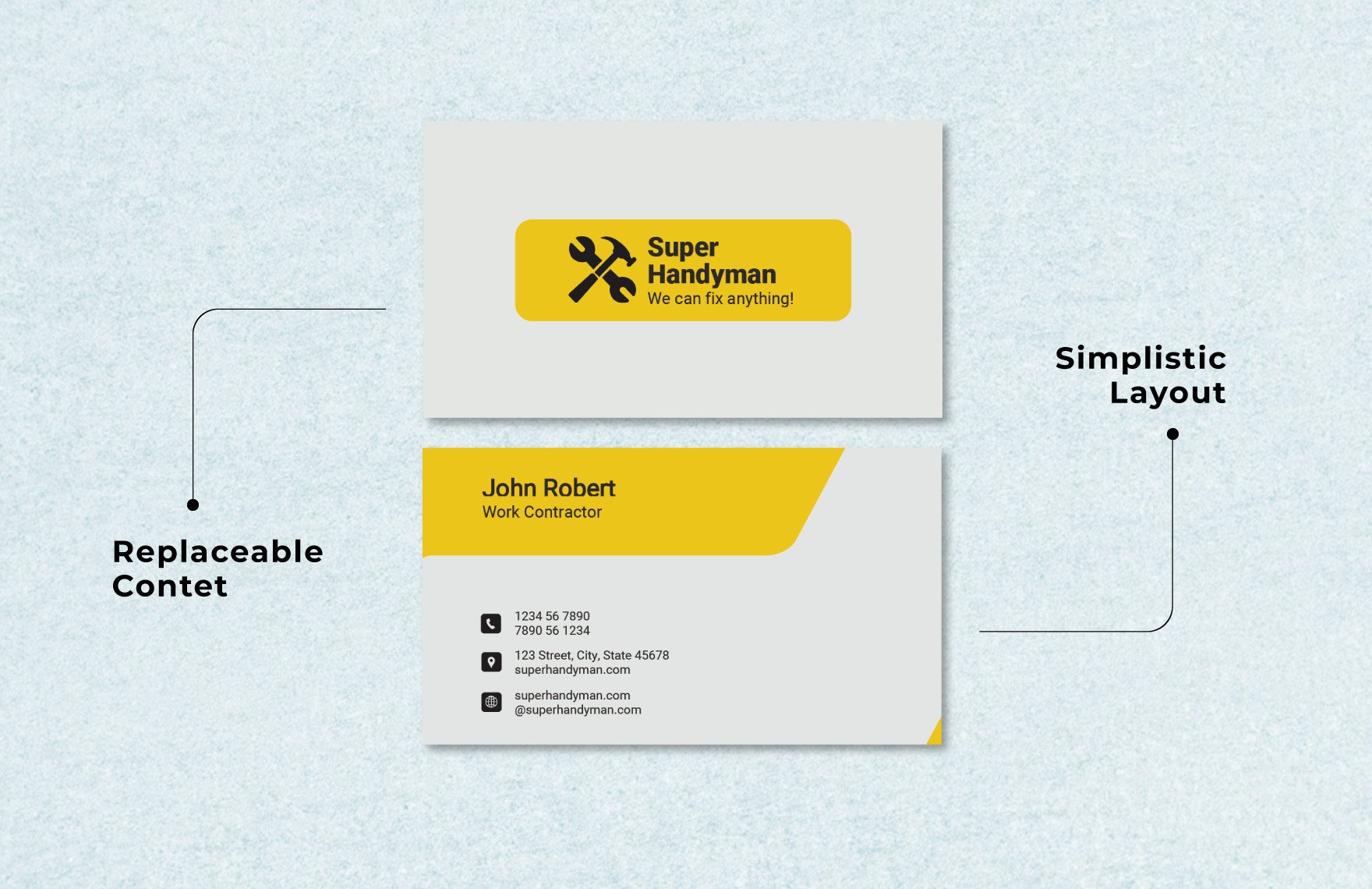 Handyman Services Business Card Template