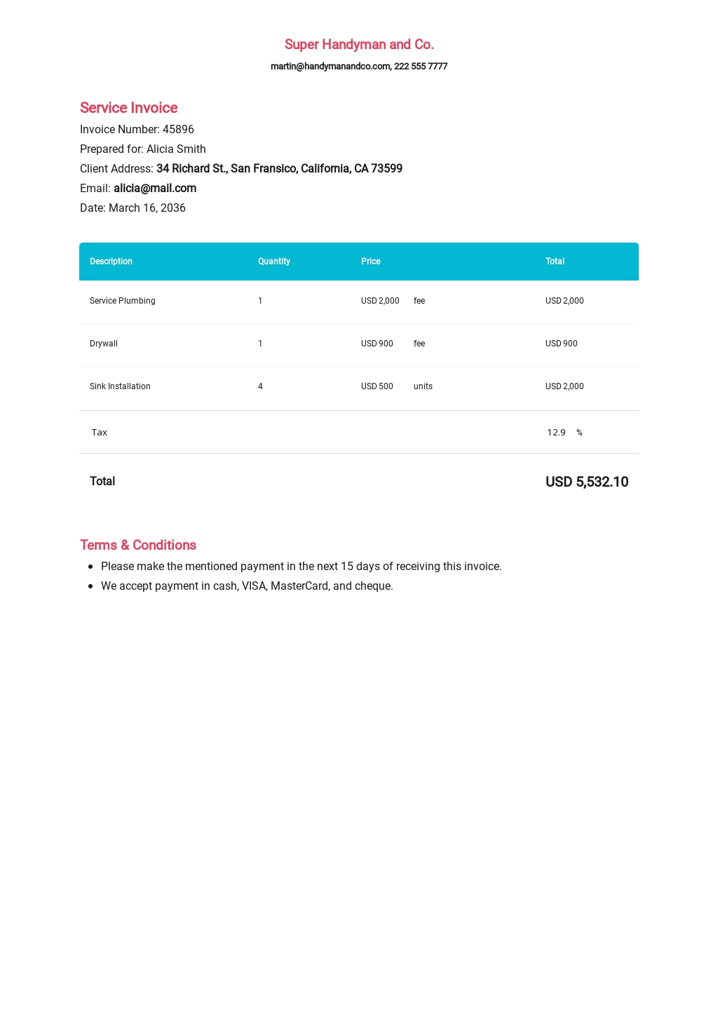 basic invoice templates in pdf templatenet