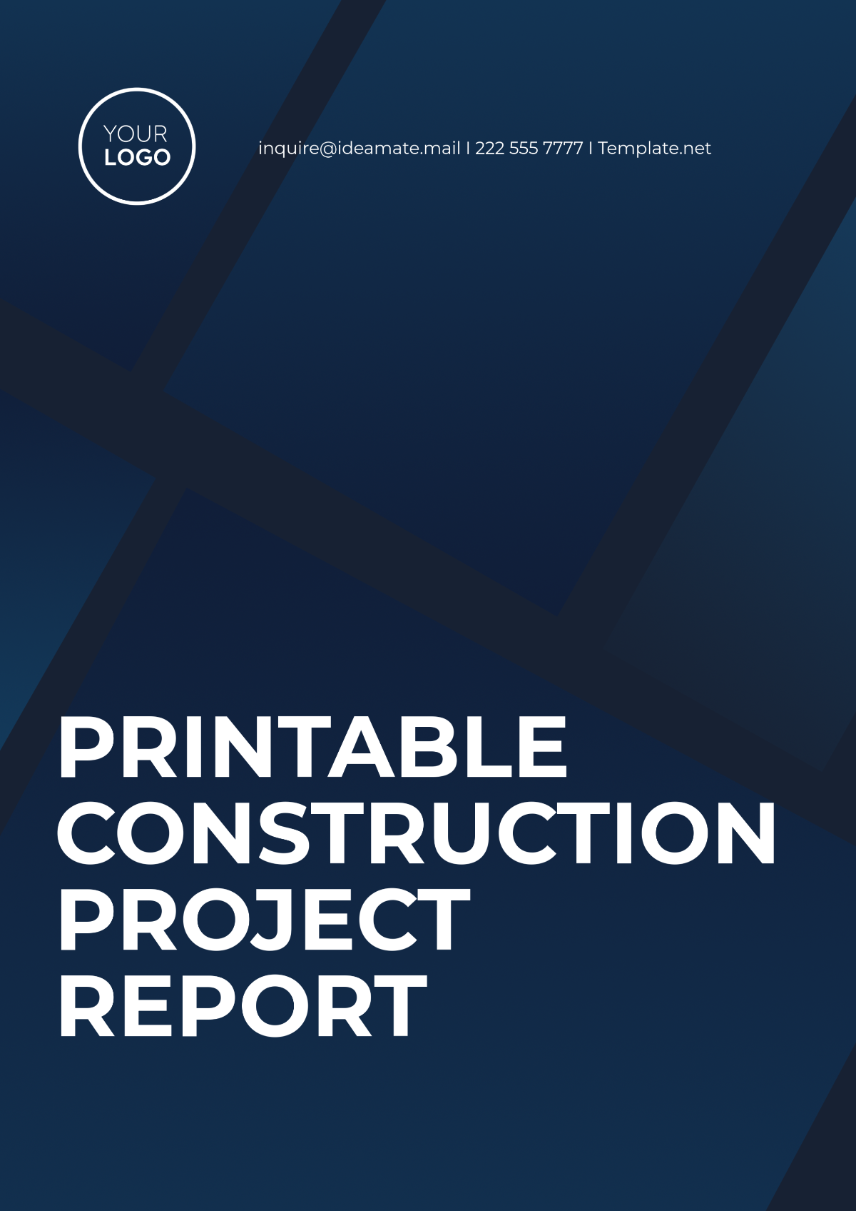 Printable Construction Project Report Template - Edit Online & Download