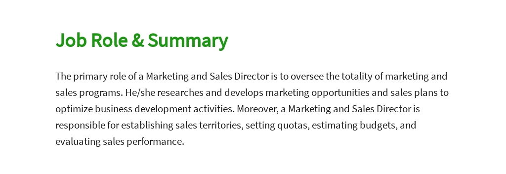 Free Marketing and Sales Director Job Description Template 2.jpe