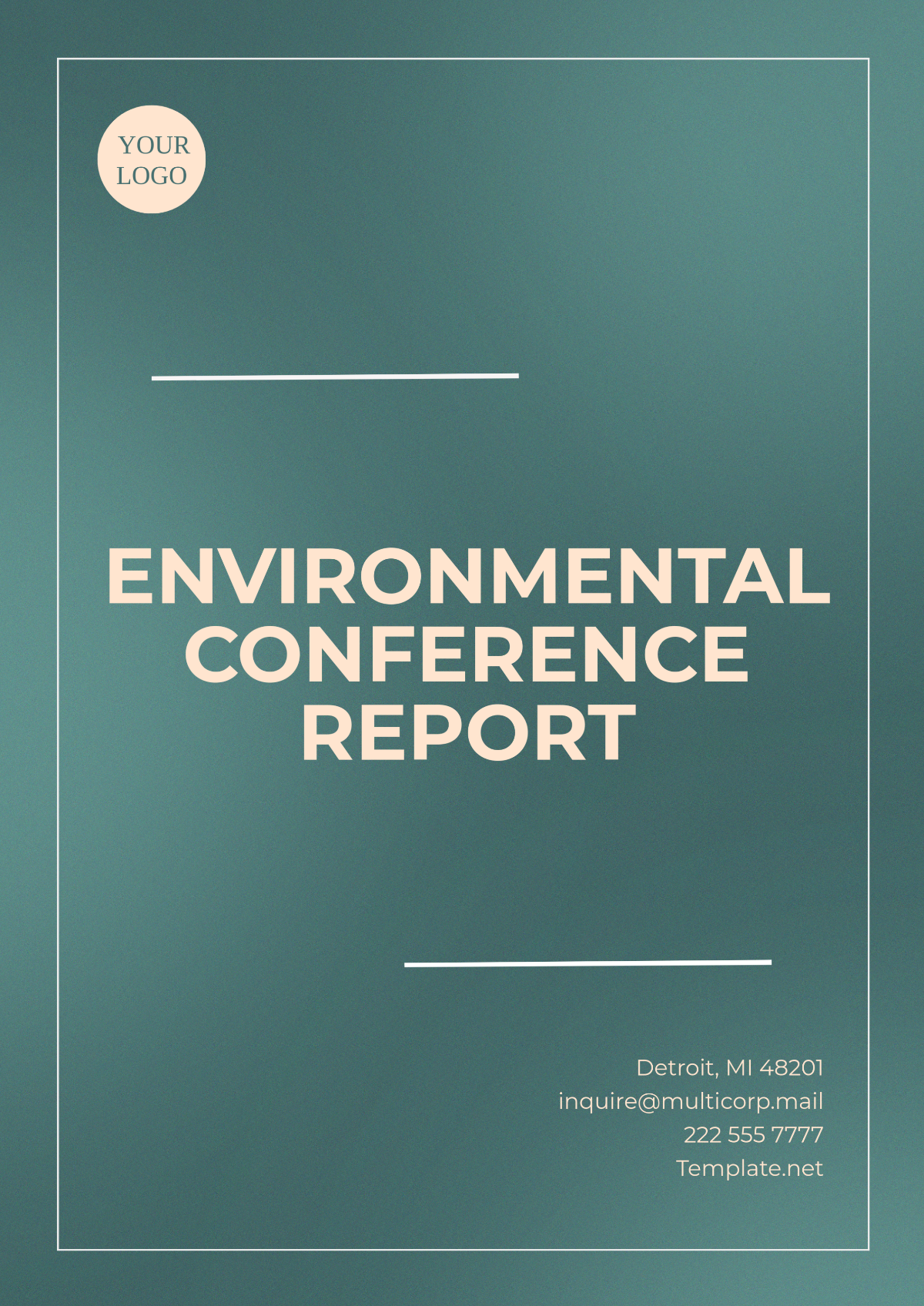 Free Environmental Conference Report Template