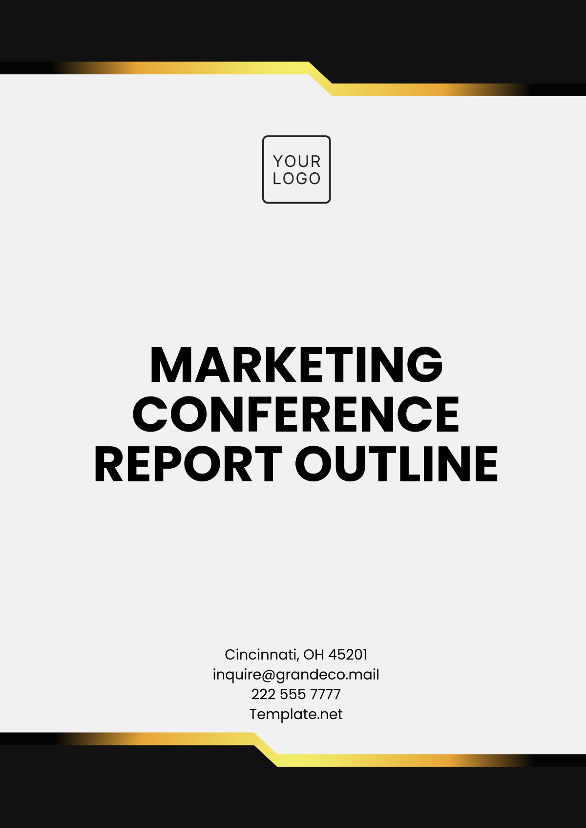 Free Marketing Conference Report Outline Template