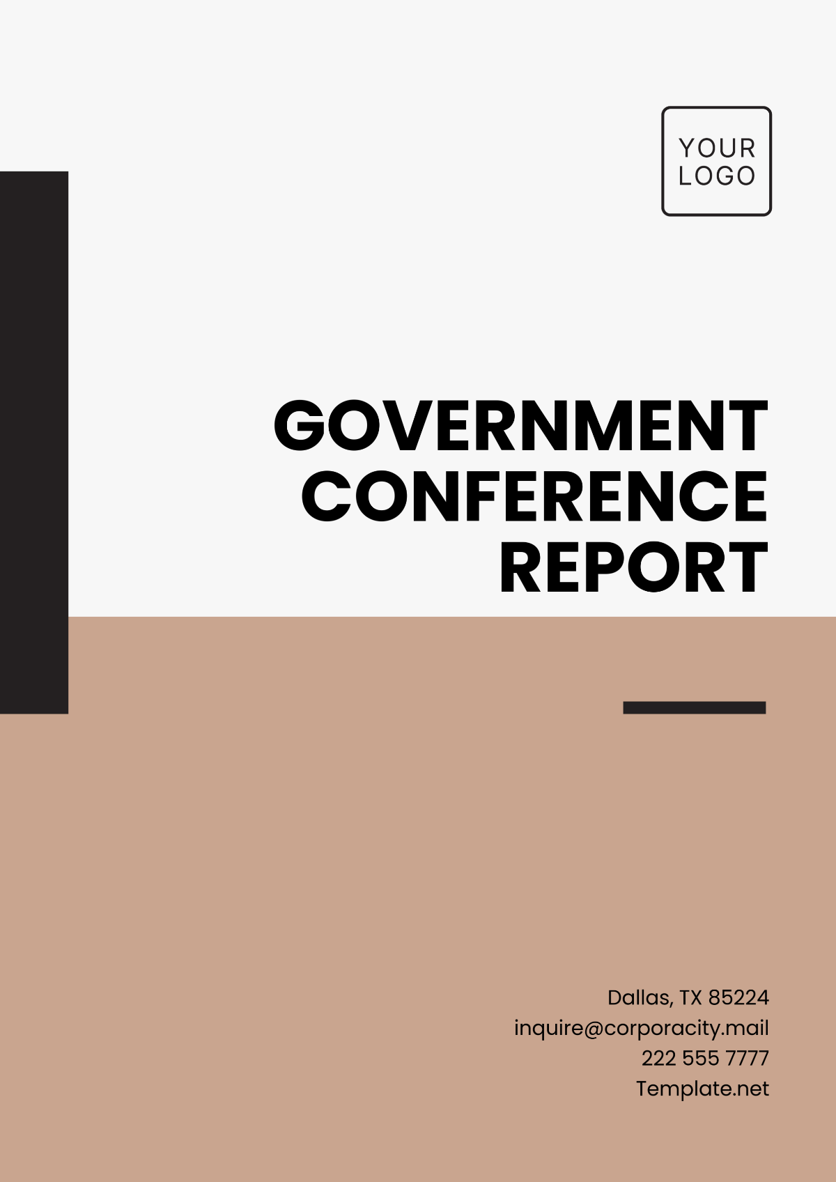 Government Conference Report Template - Edit Online & Download