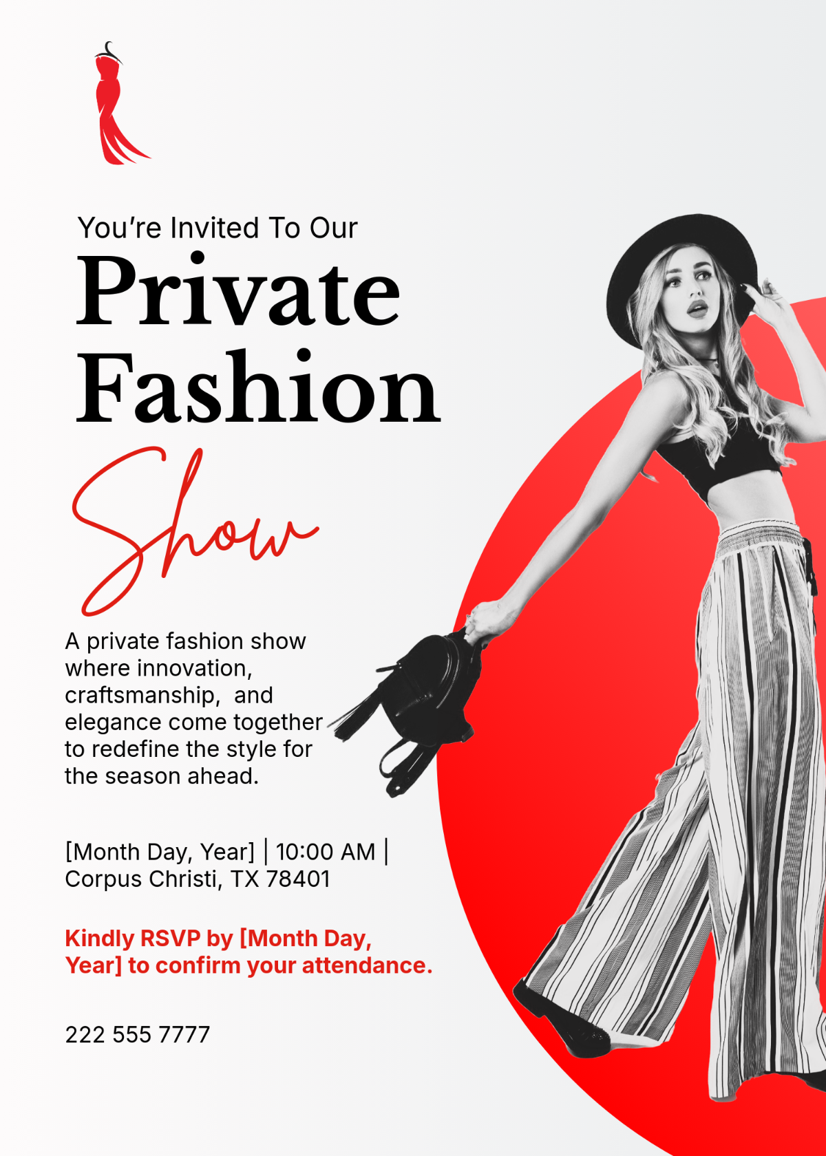 Fashion Event Invitation Template - Edit Online & Download