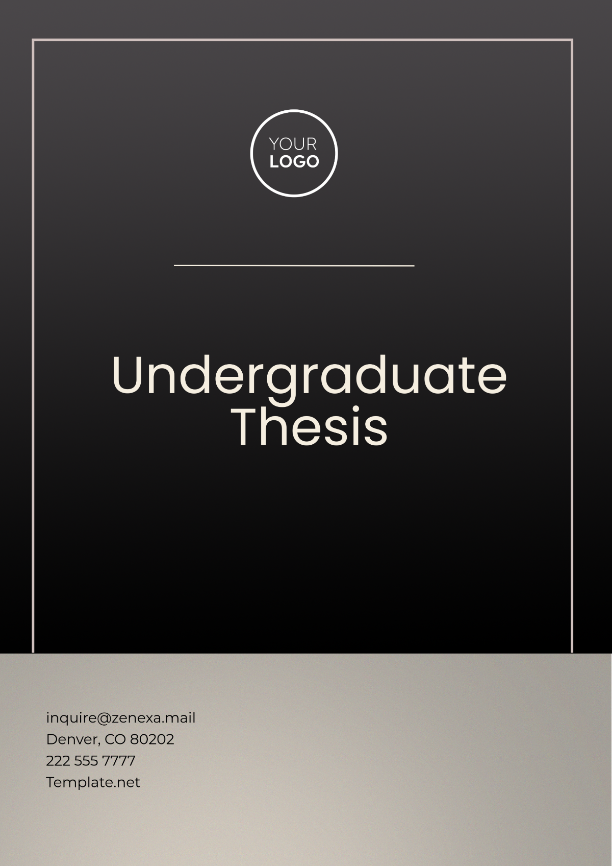 Undergraduate Thesis Template - Edit Online & Download