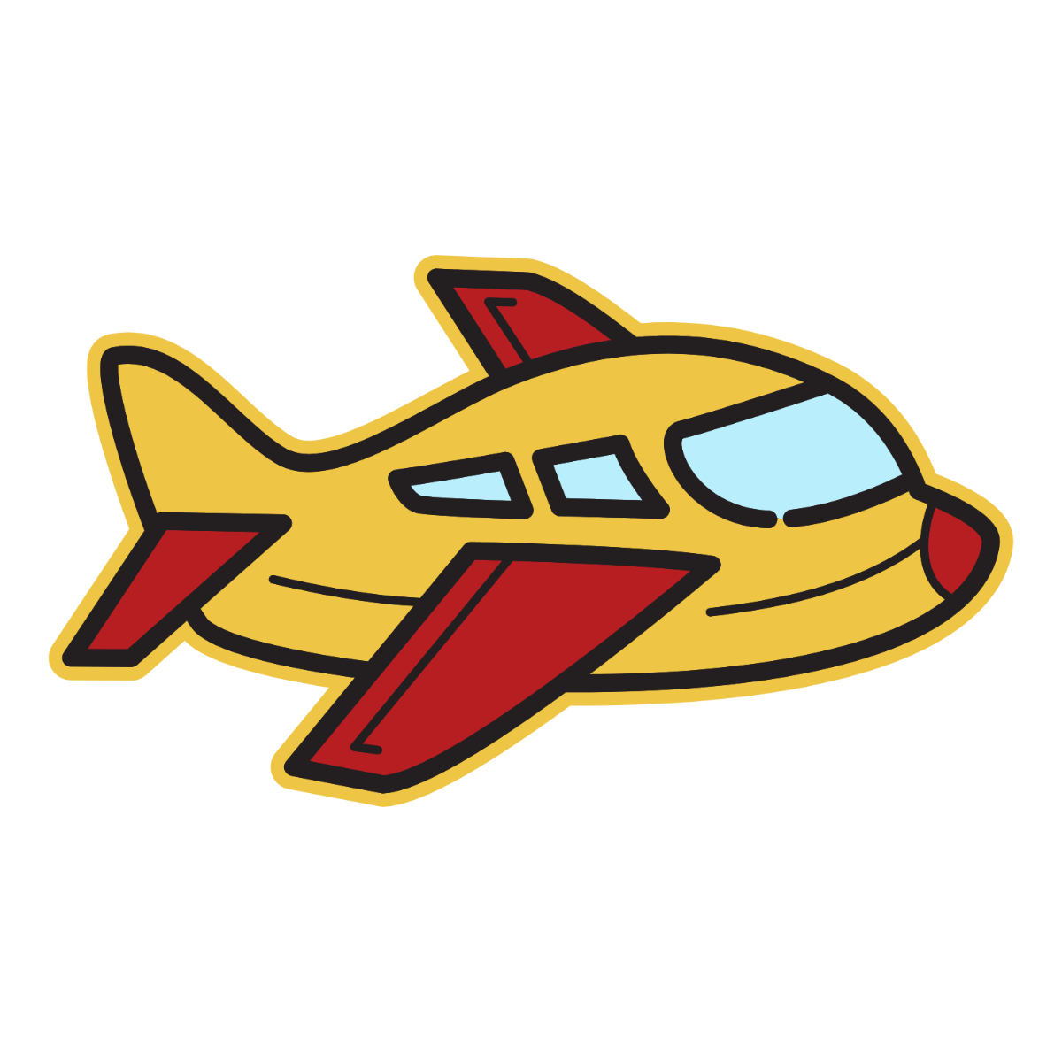 Cartoon Airplane Clipart - Edit Online | Template.net