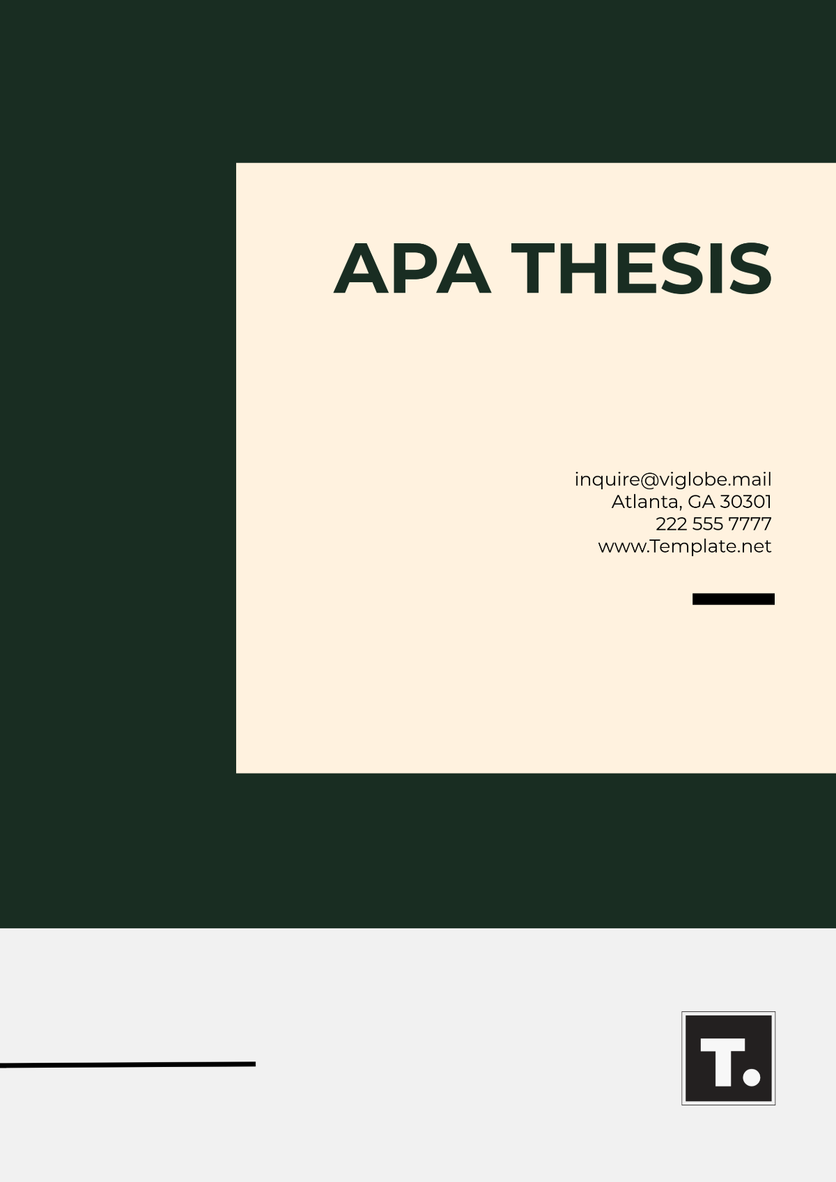 APA Thesis Template - Edit Online & Download