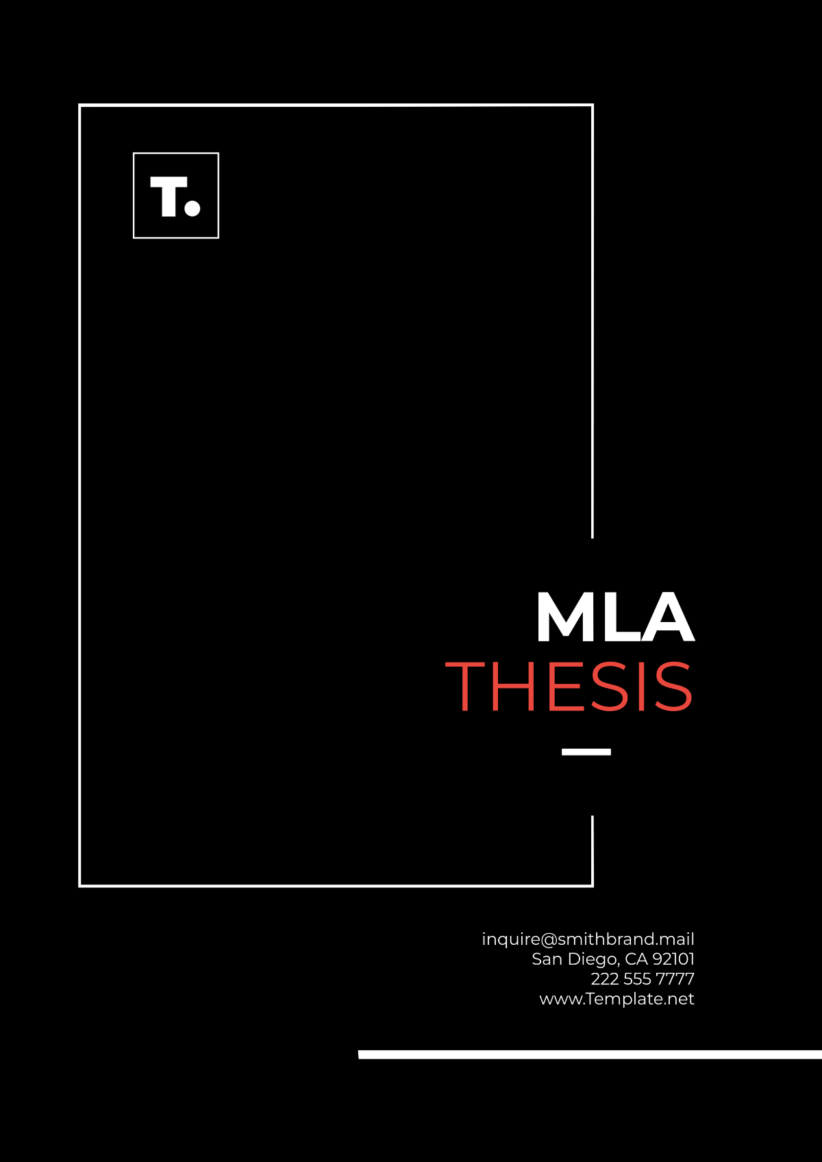 MLA Thesis Template - Edit Online & Download