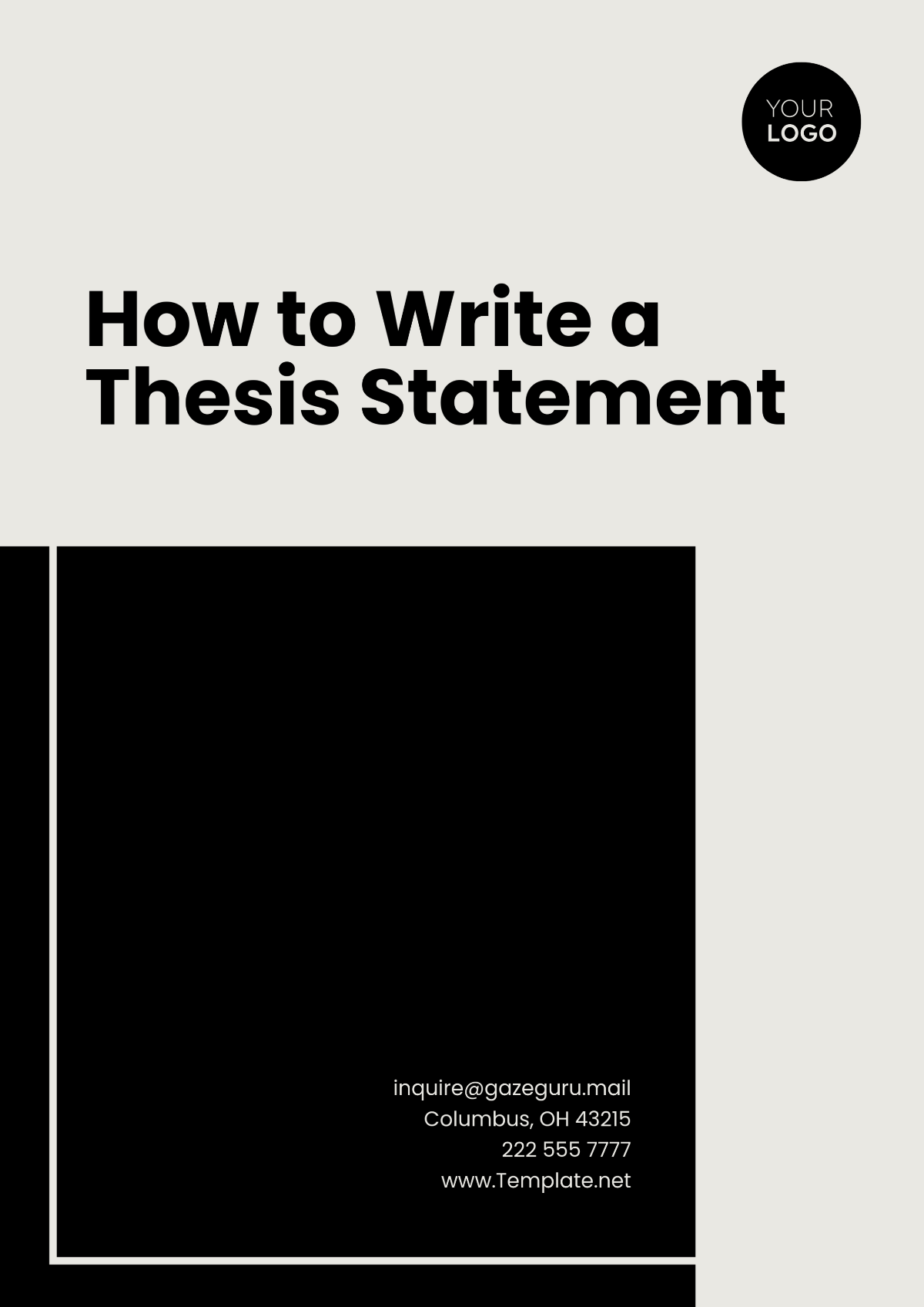 How to Write a Thesis Statement - Edit Online & Download