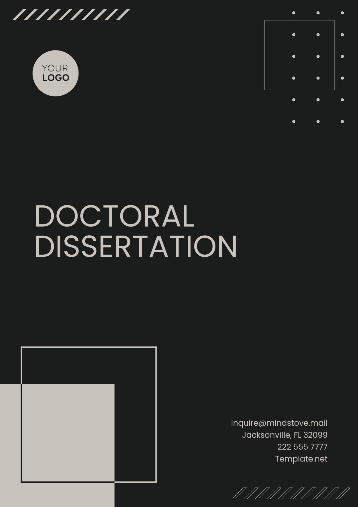 Doctoral Dissertation Template - Edit Online & Download