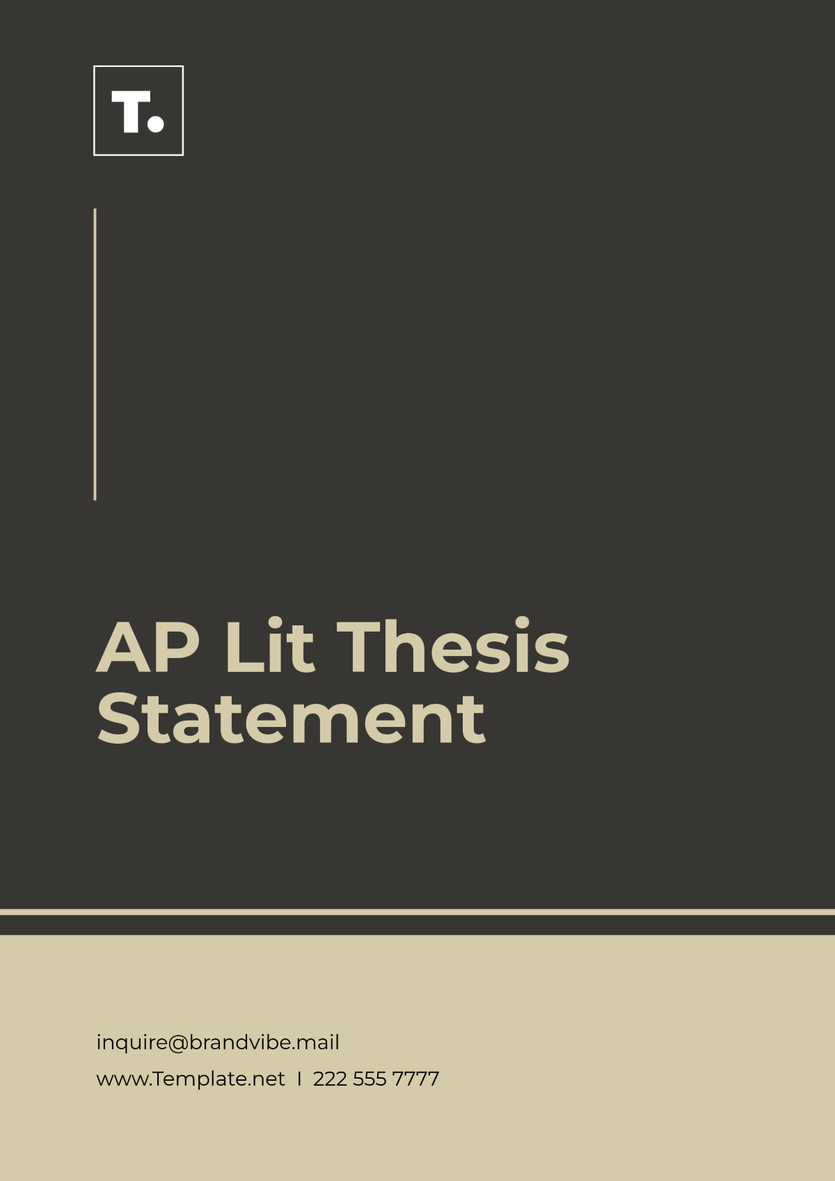 Sample AP Lit Thesis Statement Template - Edit Online & Download