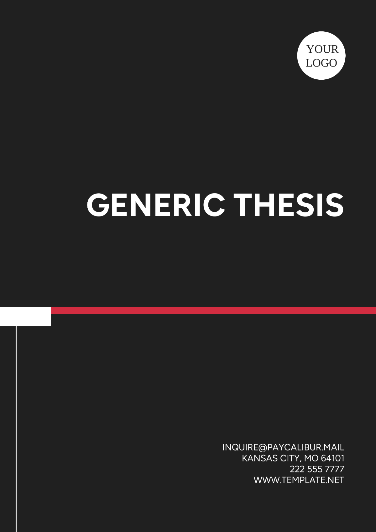 Generic Thesis Template - Edit Online & Download