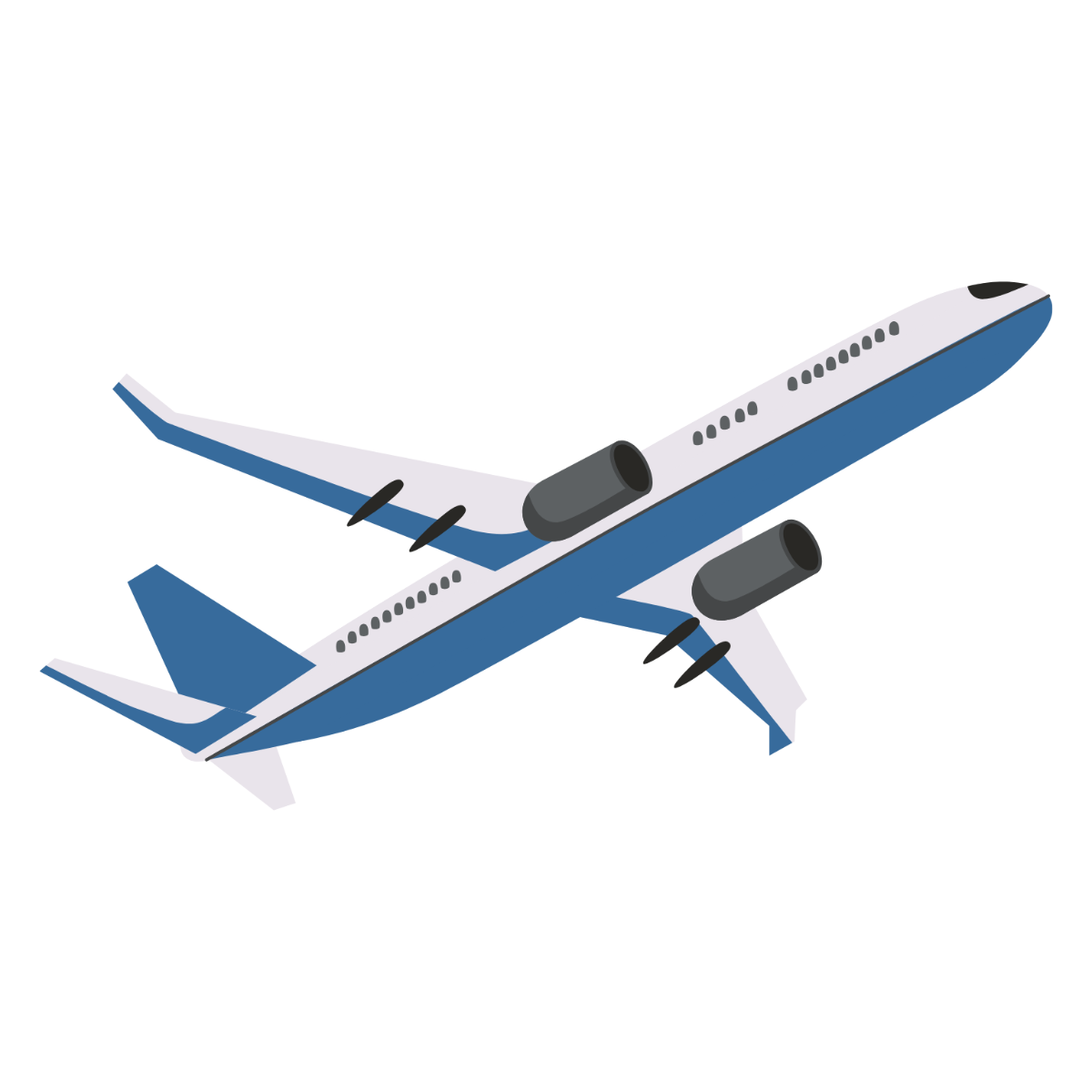 Modern Airplane Clipart - Edit Online | Template.net