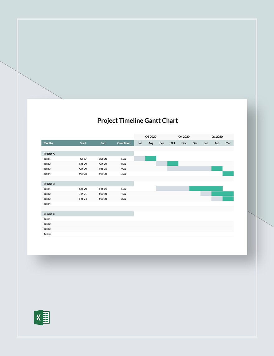 Project Timeline Gantt Chart Template Excel Template Net