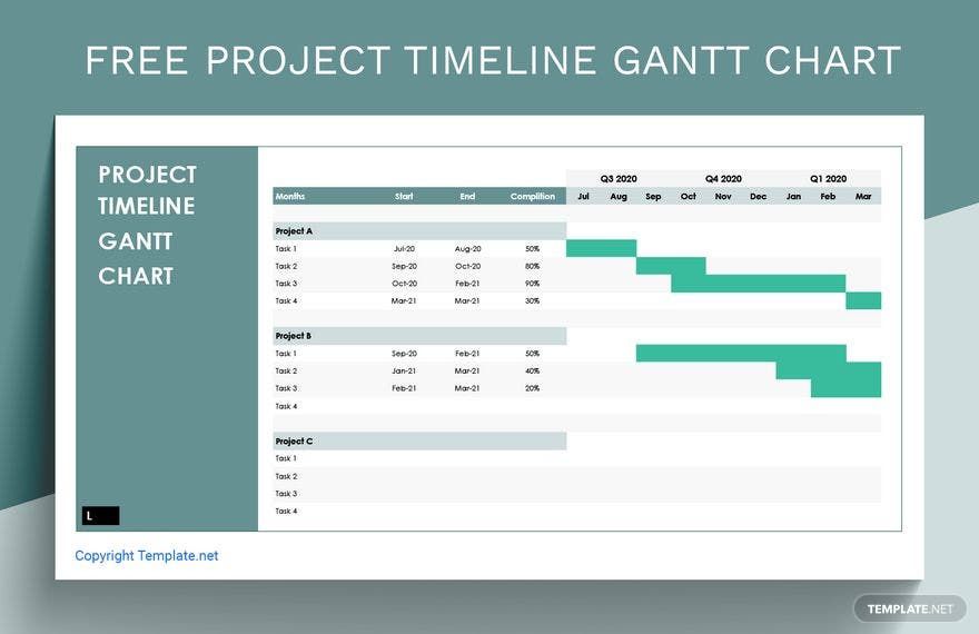 Project Timeline Gantt Chart Template