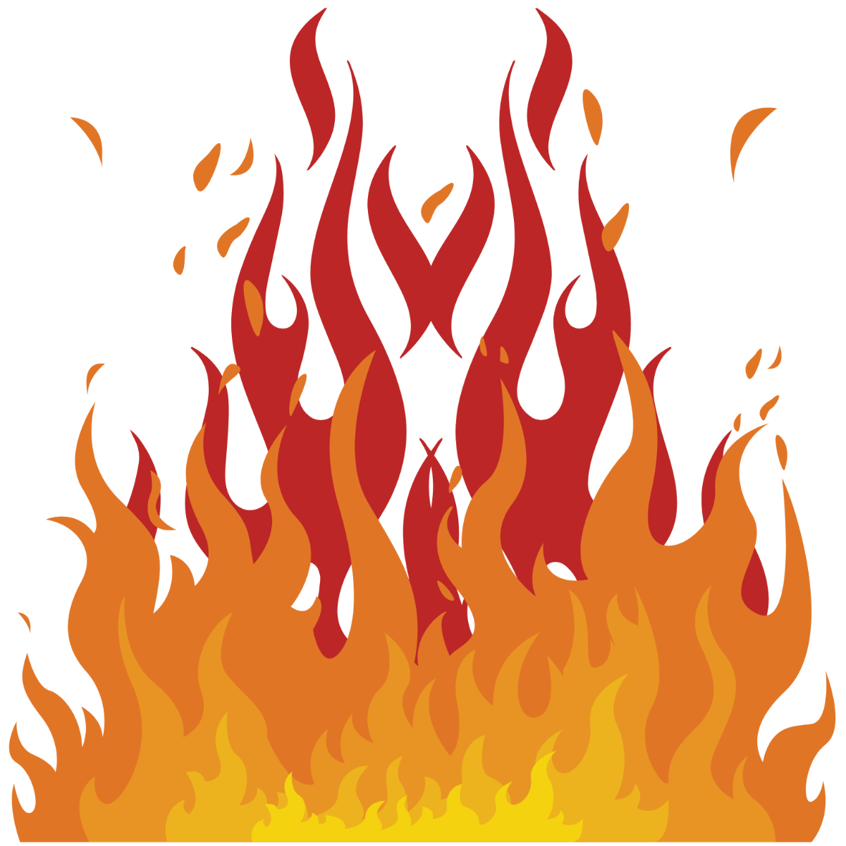 Free Colorful Fire Clipart Template