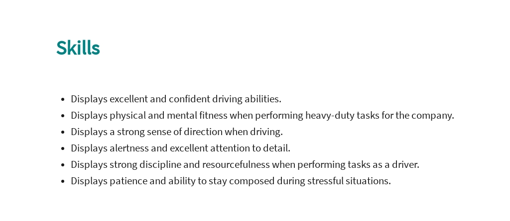 Free Class B Driver Job Description Template 4.jpe