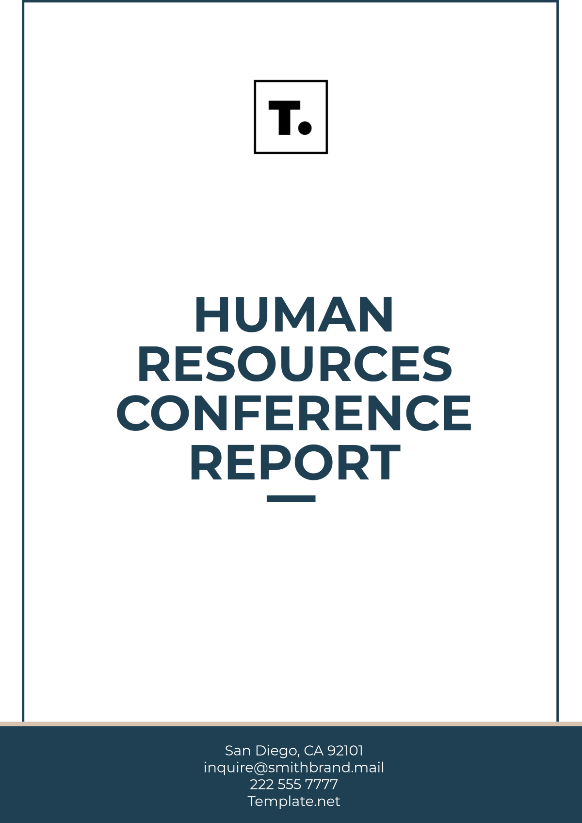 Free Human Resources Conference Report Template