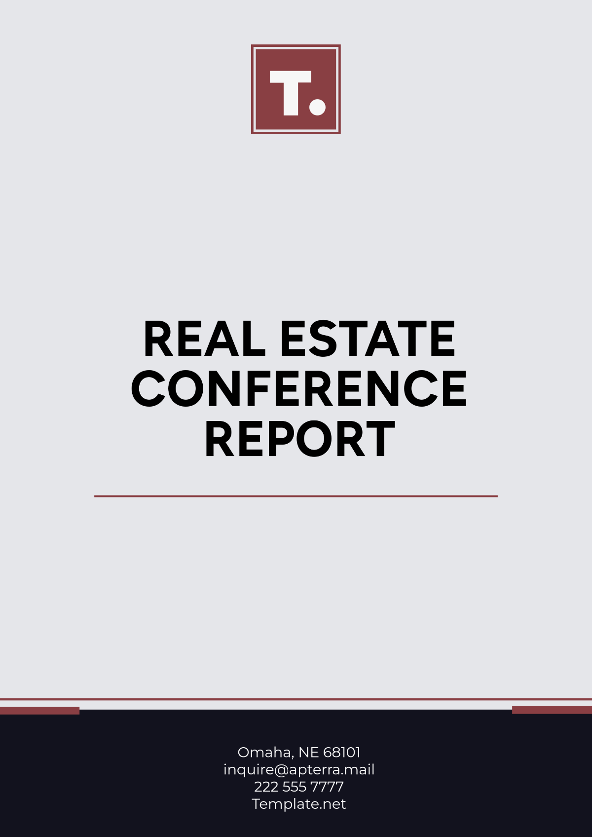 Free Real Estate Conference Report Template