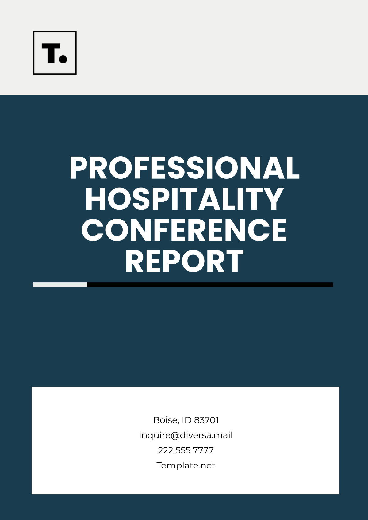 Free Professional Hospitality Conference Report Template