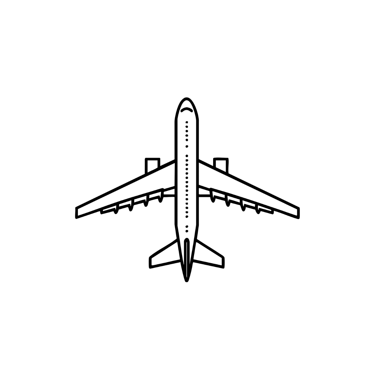 Airplane Outline Clipart - Edit Online | Template.net