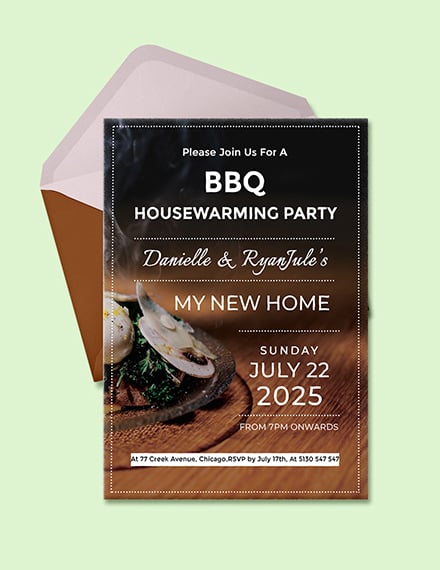 bbq housewarming party invitation template 1
