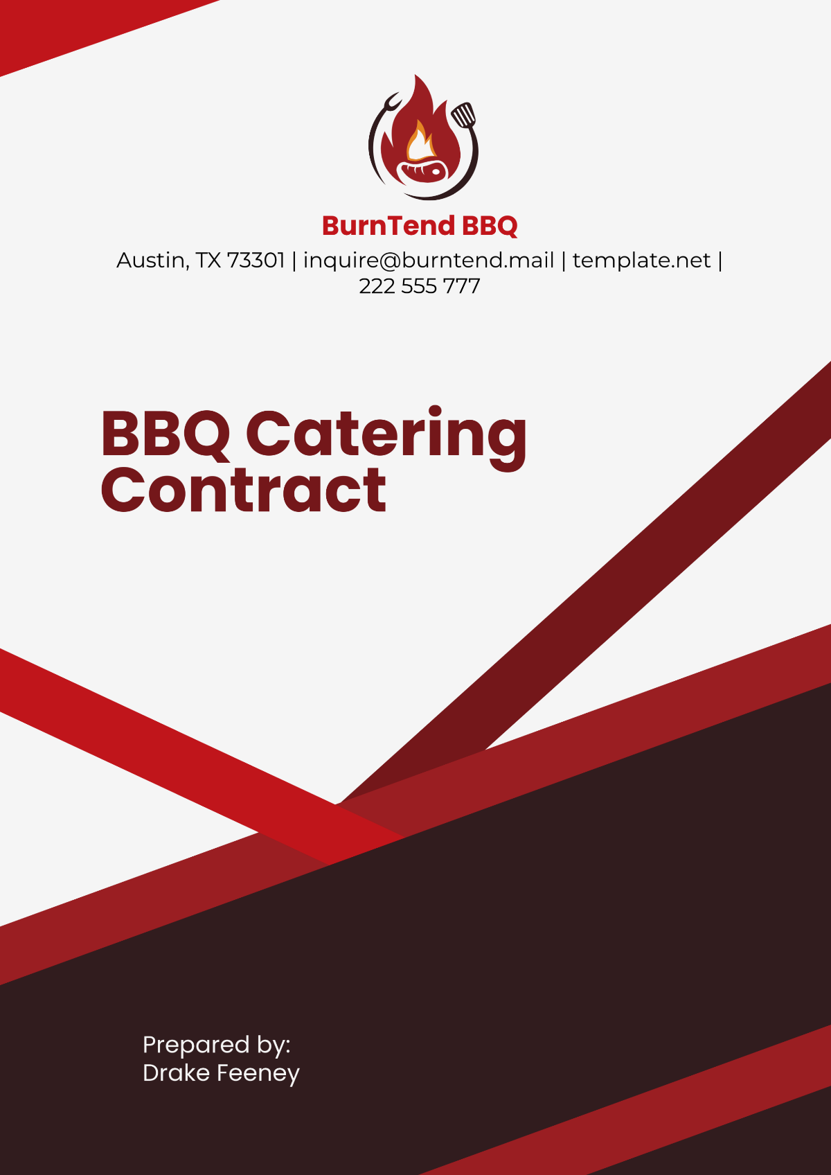 BBQ Catering Contract Template - Edit Online & Download