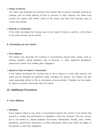 Free BBQ Catering Contract Template to Edit Online